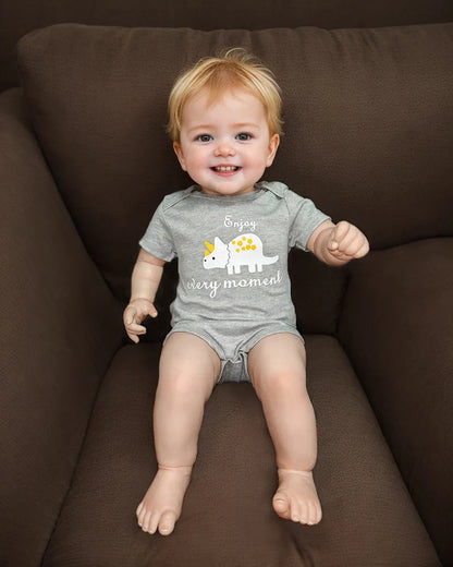 Summer baby clothes, lightweight cotton graphic romper for newborns, 3-12 months