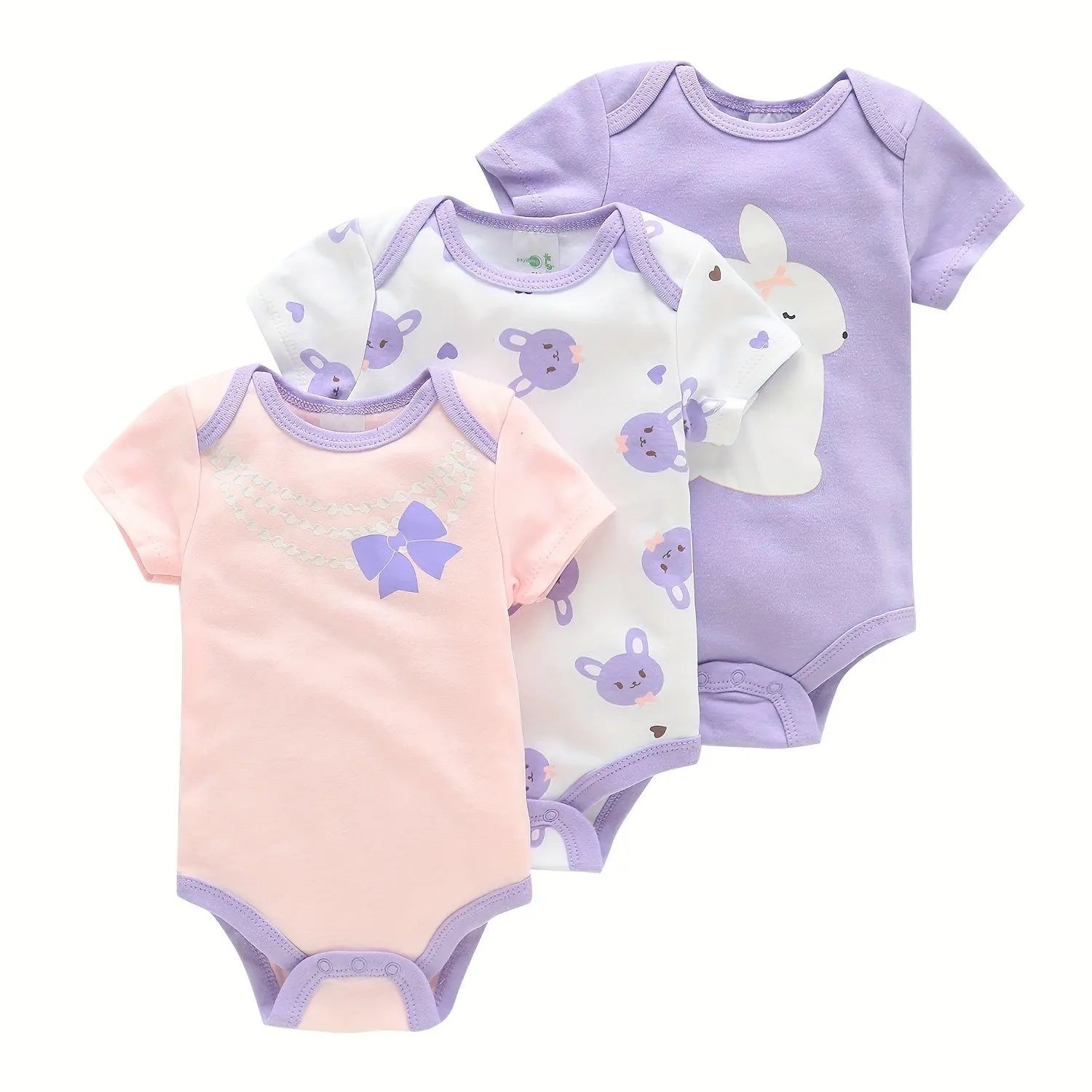 Cotton newborn romper, graphic design on soft baby clothing, unisex, 3-12M