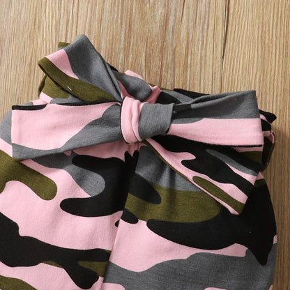 Baby girl in a stylish and comfortable 3 piece baby clothes set.