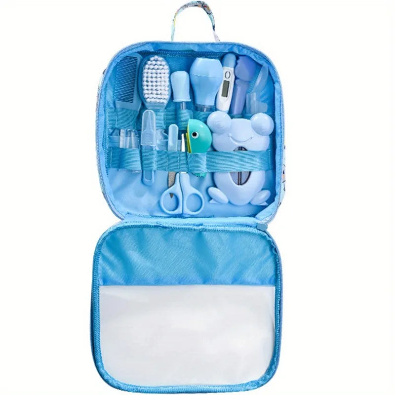 Essential baby care kit for infants, including a nasal aspirator and earwax remover.