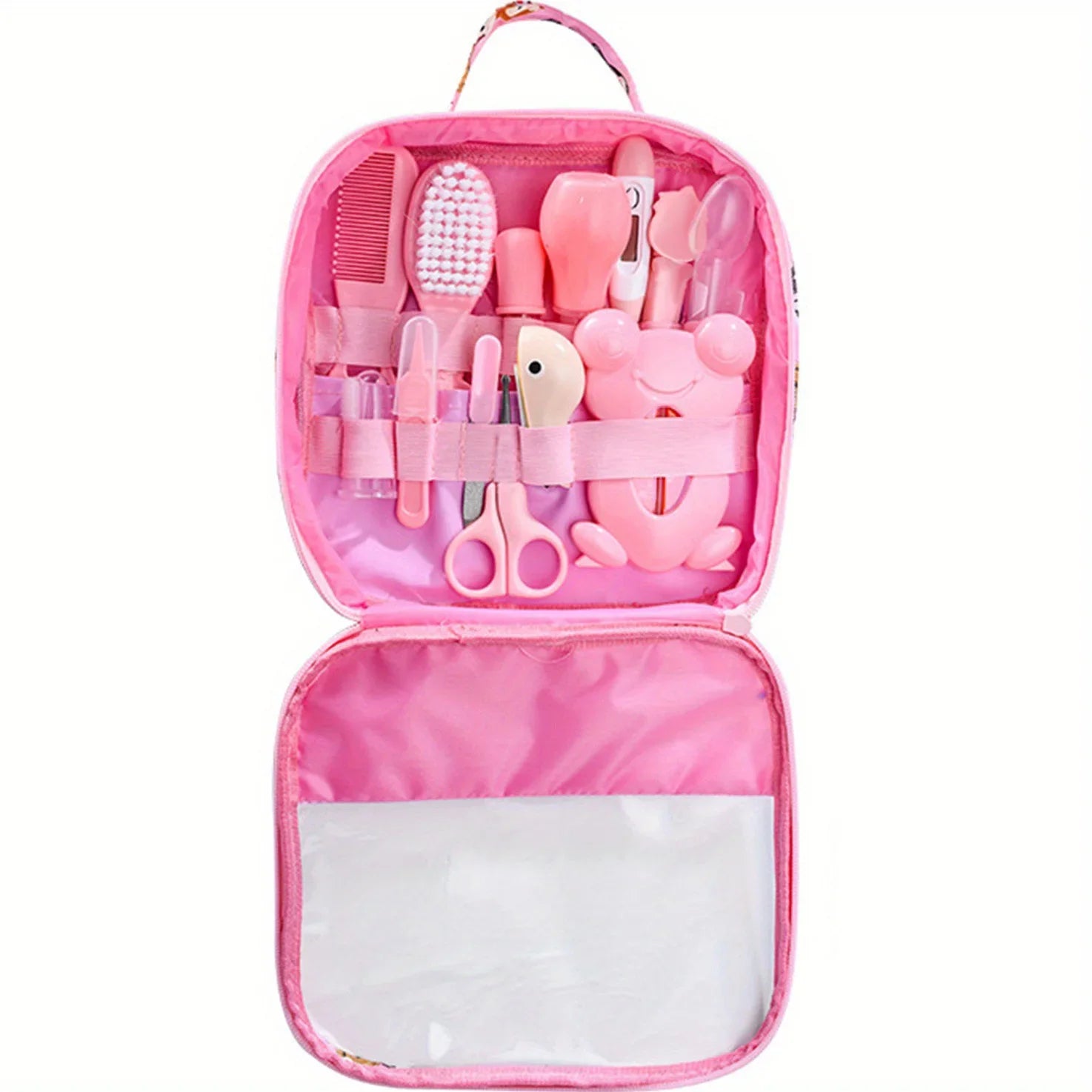 Baby shower gift: a complete 13-piece baby grooming and health set in a stylish case.