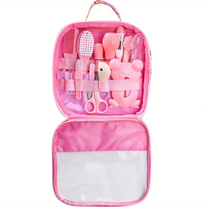 Baby shower gift: a complete 13-piece baby grooming and health set in a stylish case.