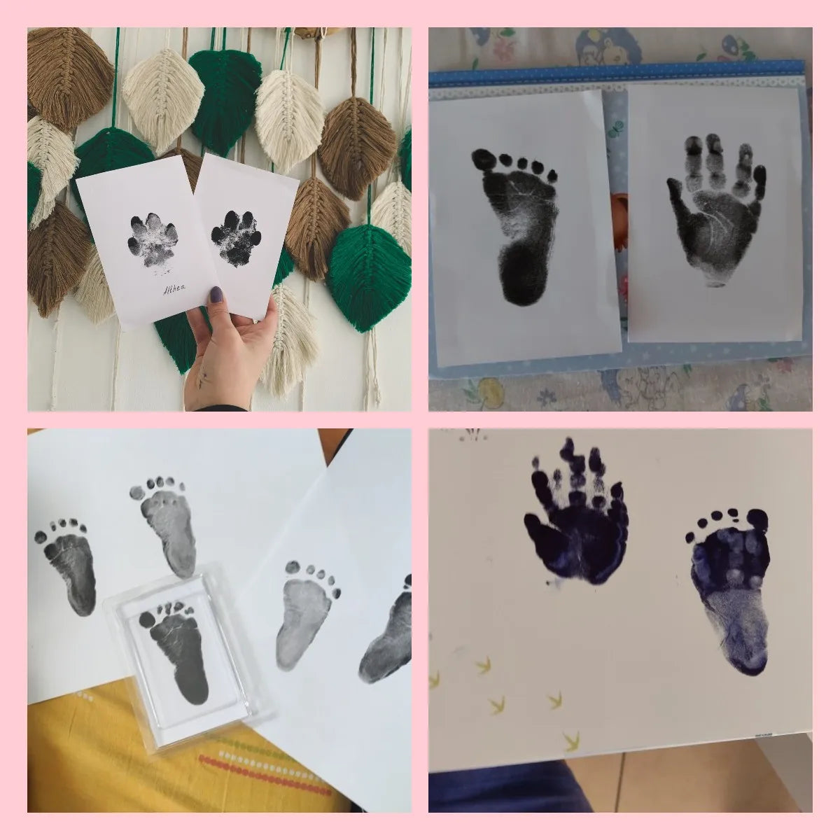 Memory gift: baby handprint and footprint kit with non-toxic ink pad, ideal for new parents