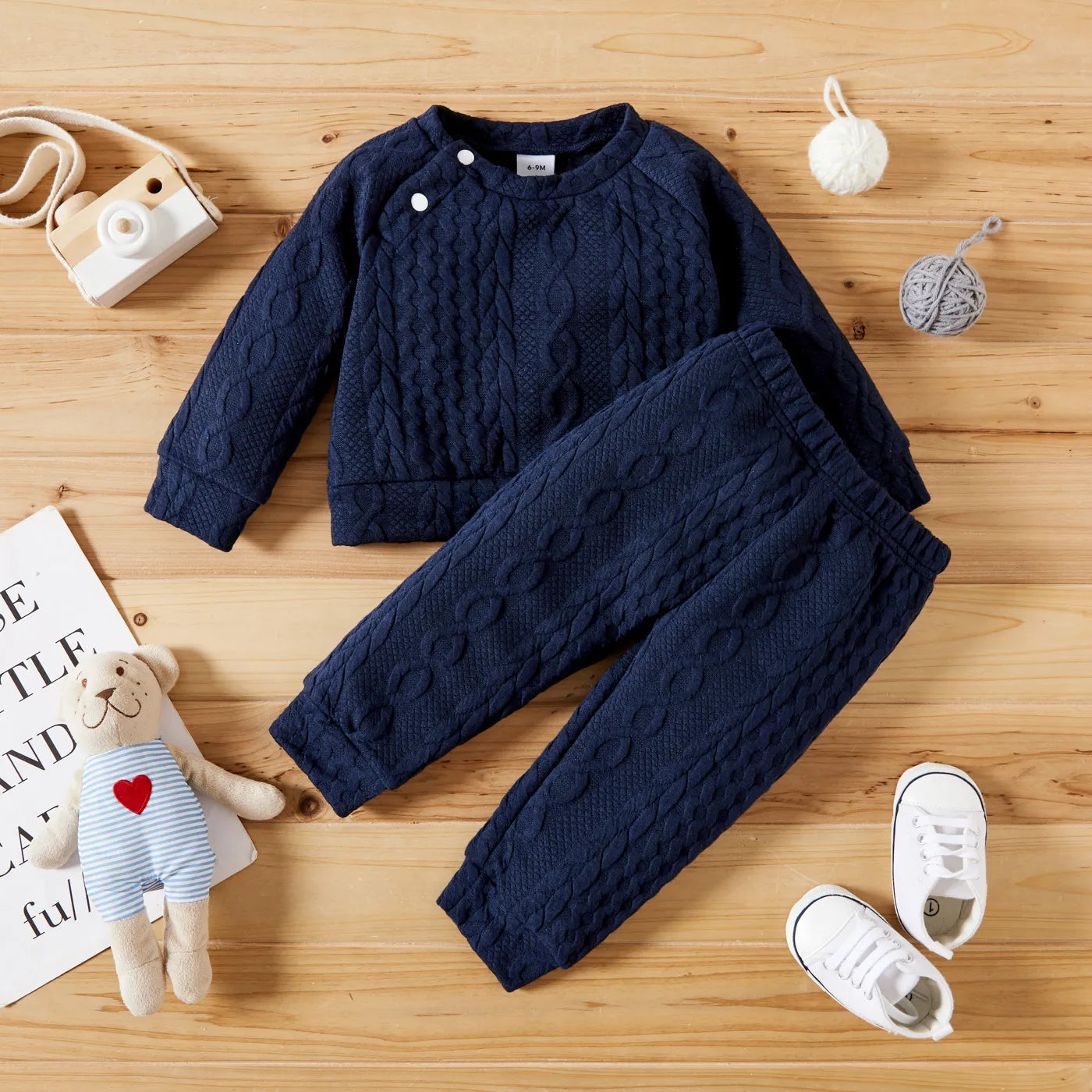 Infant long sleeve clothing set, soft cotton blend fabric for ultimate baby comfort and style