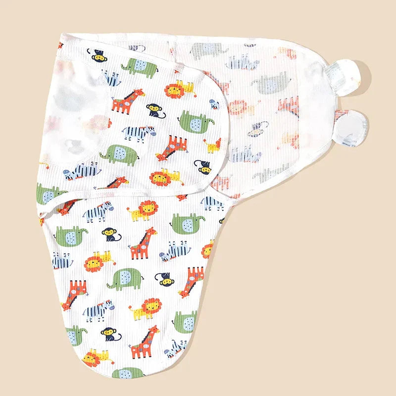 Baby swaddle wrap adjustable, cotton sleeping bag for infants 0-3M, anti-startle sleepy time