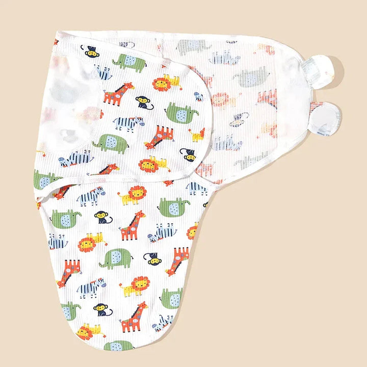 Baby swaddle wrap adjustable, cotton sleeping bag for infants 0-3M, anti-startle sleepy time