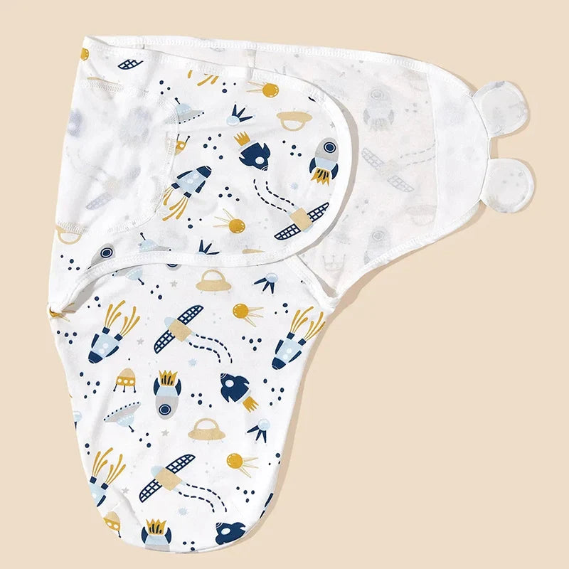 Newborn comfort: adjustable cotton baby swaddle wrap, perfect for 0-3 month peaceful sleep