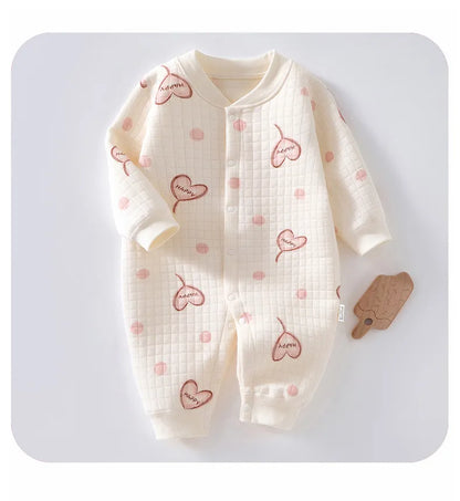 Stylish newborn cotton bear romper with hooded design, practical baby apparel