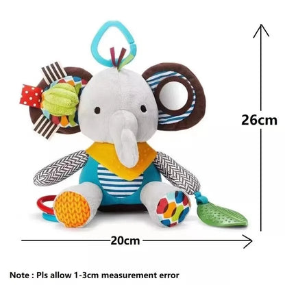 Adorable elephant rattle baby gift, suitable for newborn boy or girl development
