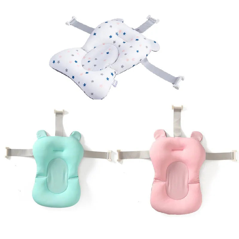 Newborn & Infant Foldable Bath Support Pad for comfortable baby bathing, soft and safe