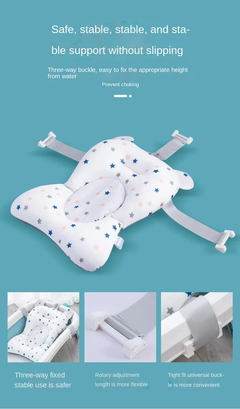 Essential baby shower gift: foldable infant bath support pad for new parents