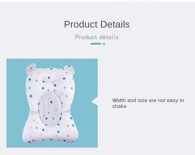 Water-friendly foldable bath support, designed for newborn and infant bathing ease