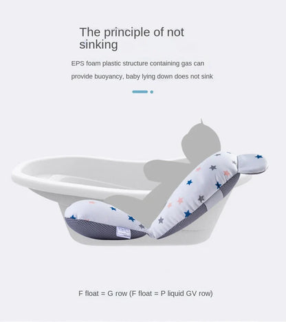 Comfortable fold-up bath support for babies, a must-have in baby bathing essentials