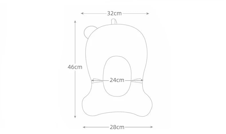 Practical baby bath support, easy to clean, ensures hygienic newborn bathing
