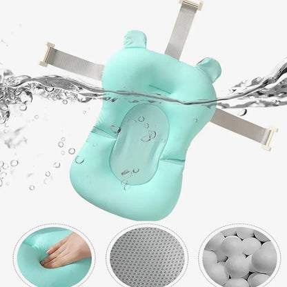 Foldable Bath Support Pad, an essential baby bathtub cushion for newborns & infants