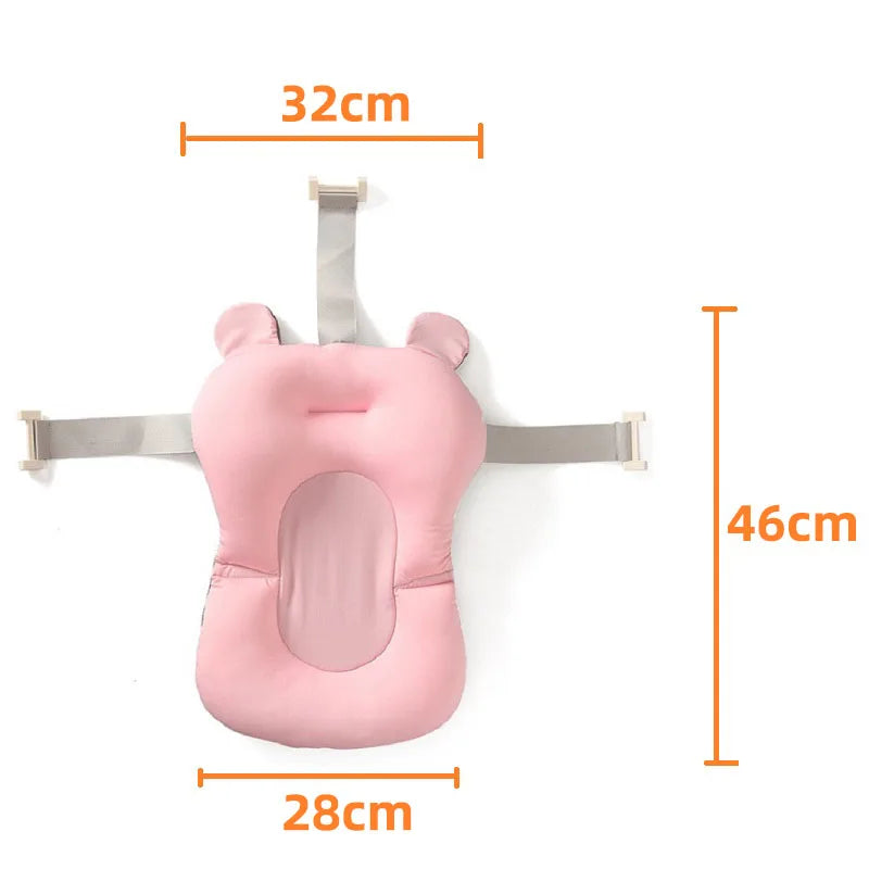 Portable baby bath support pad, ideal for infant bathing comfort and safety