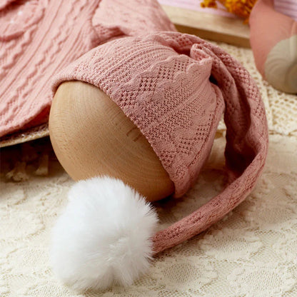 Newborn outfit for professionals: knitted jumpsuit & hat, unisex baby apparel