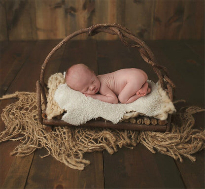 Handmade jute blanket, versatile newborn photography prop & baby gift