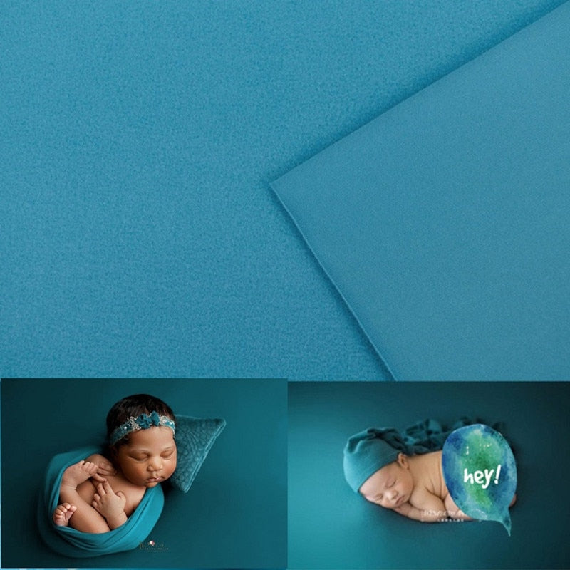Newborn photography gift: soft cotton swaddle wrap and coordinating background blanket