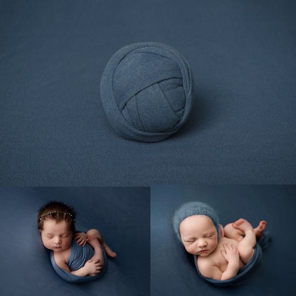 White baby swaddle wrap and textured blanket for newborn photography backdrops, soft cotton
