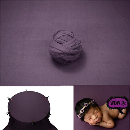 Cute baby photography props: white swaddle wrap for infants and soft texture blanket backdrop