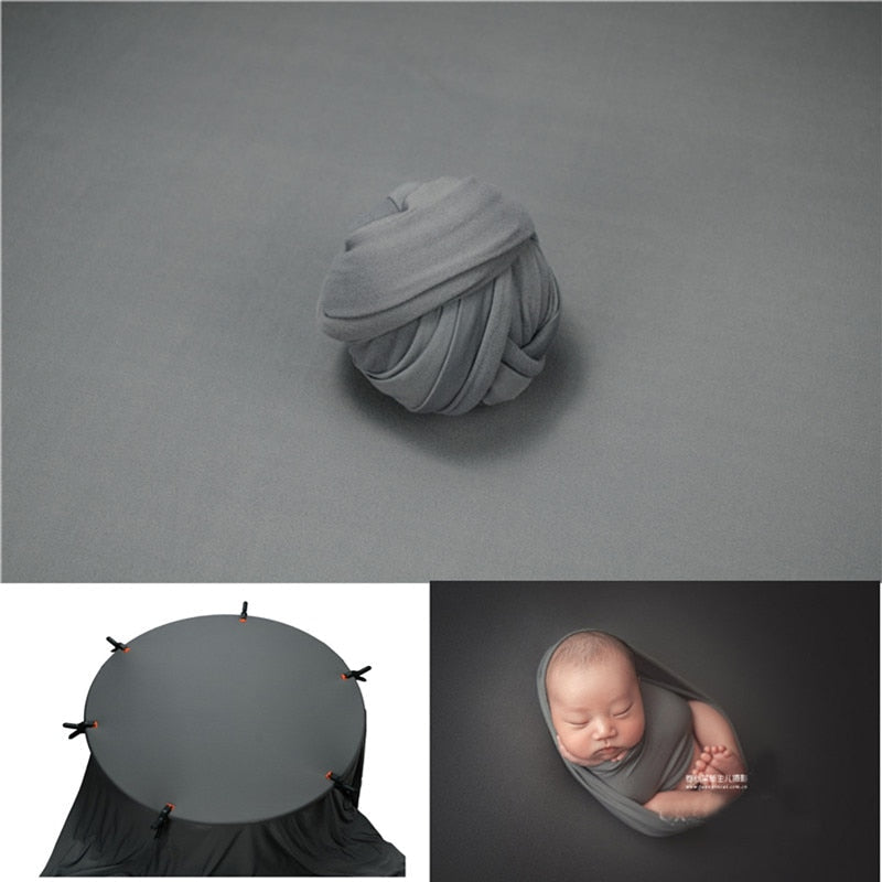 Versatile baby photography set: swaddle wrap and textured blanket, ideal for newborn shoots