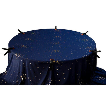 Dreamy baby photo backdrop and blanket set featuring delicate gold star gilding for newborns