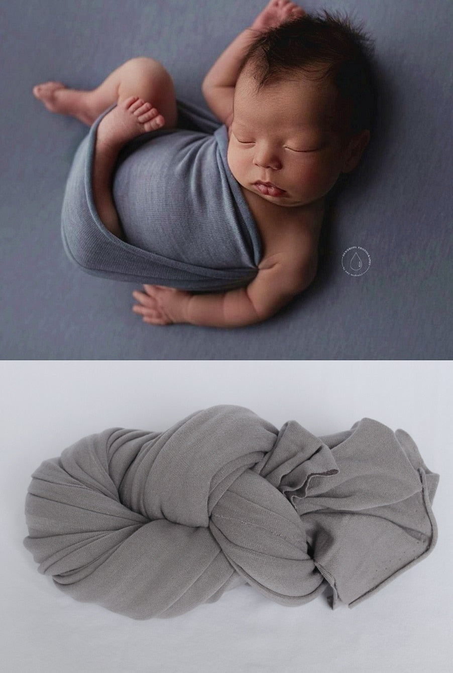 Soft white cotton swaddle blanket, an essential newborn wrap for peaceful sleep.