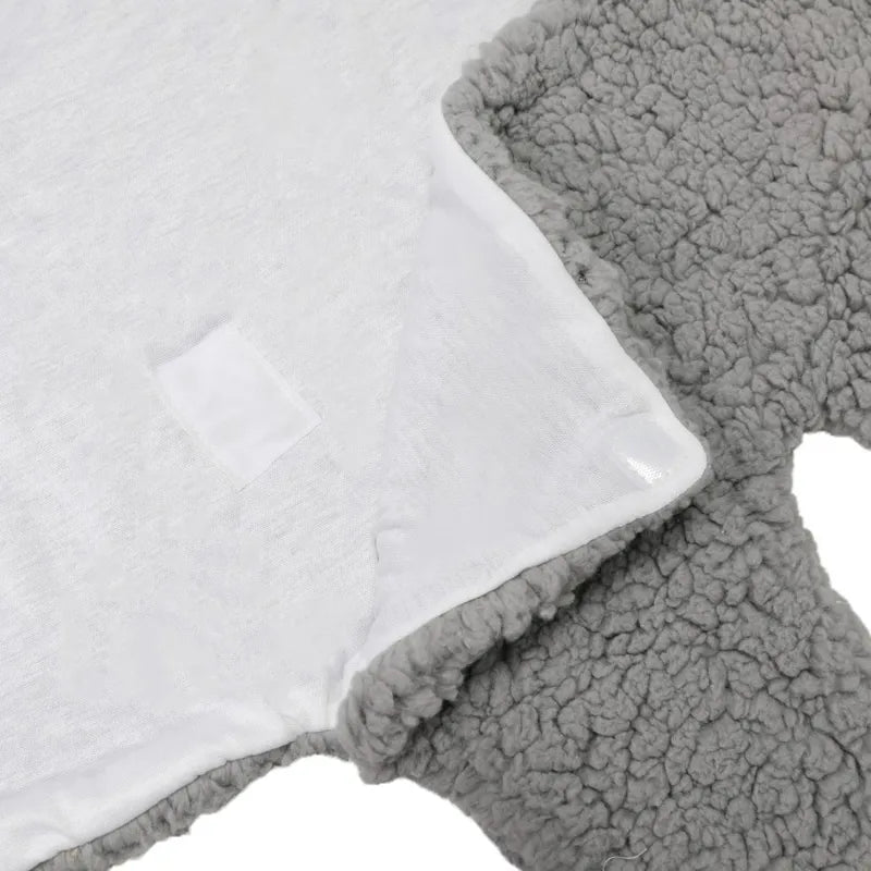 Gentle gray newborn swaddle blanket, ultra-soft, suitable for any infant's nursery.