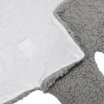 Gentle gray newborn swaddle blanket, ultra-soft, suitable for any infant's nursery.