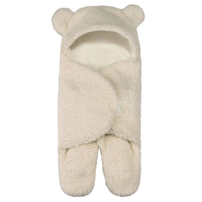 Newborn flannel baby wrap, ultra-soft, ensuring comfortable and deep infant sleep.
