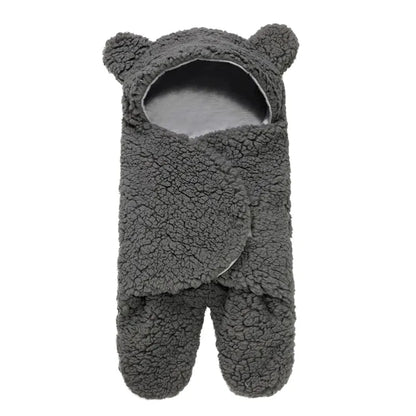 Newborn baby wrap blanket, plush and cozy, perfect for swaddling and comfortable sleep.