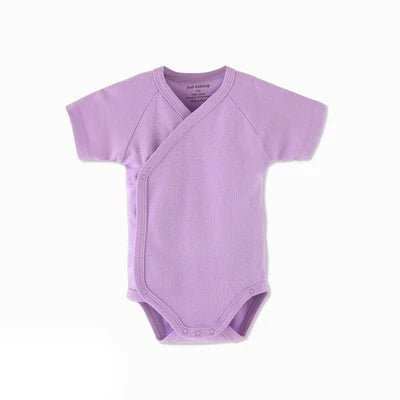 Organic cotton short-sleeve romper, unisex newborn baby bodysuit, great for gifting