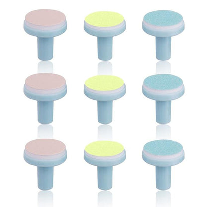 Assorted grit baby electric nail file replacement pads, 9-pack for safe newborn grooming.
