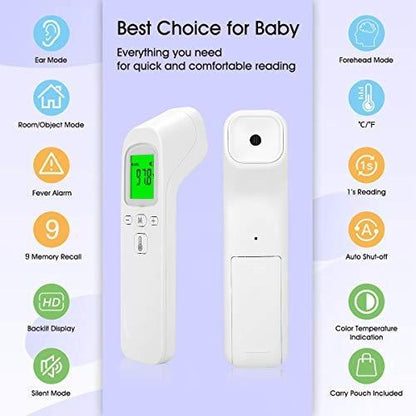Digital infrared non-contact thermometer, ideal for baby health and quick temperature readings