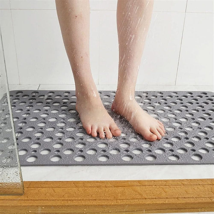 Easy-clean hygienic non-slip shower mat, providing superior bathroom safety & comfort.
