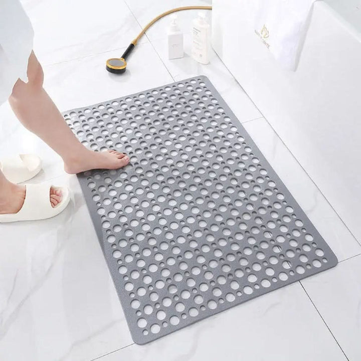 Durable non-slip bath mat, essential for enhanced bathroom safety & preventing slips.