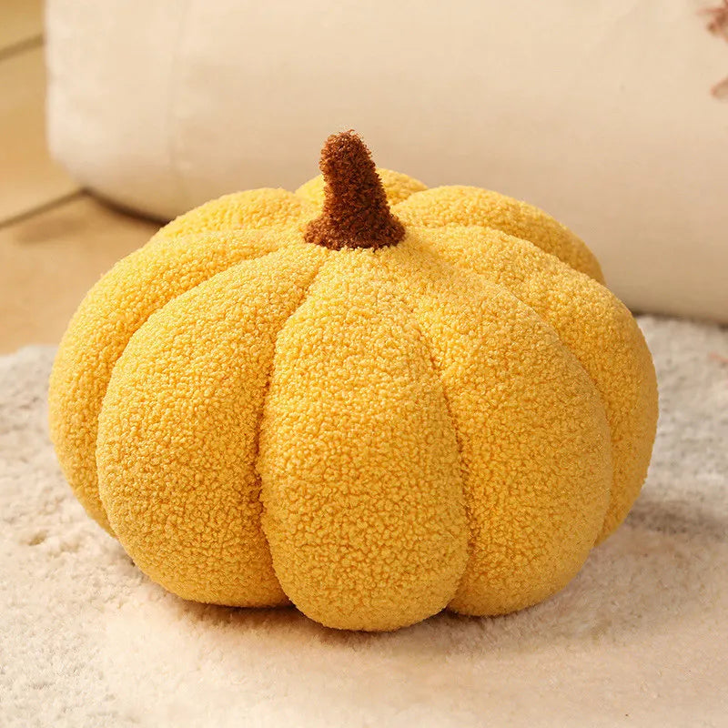 Handcrafted look pumpkin plush, 7.87 inch, for stylish Halloween decor