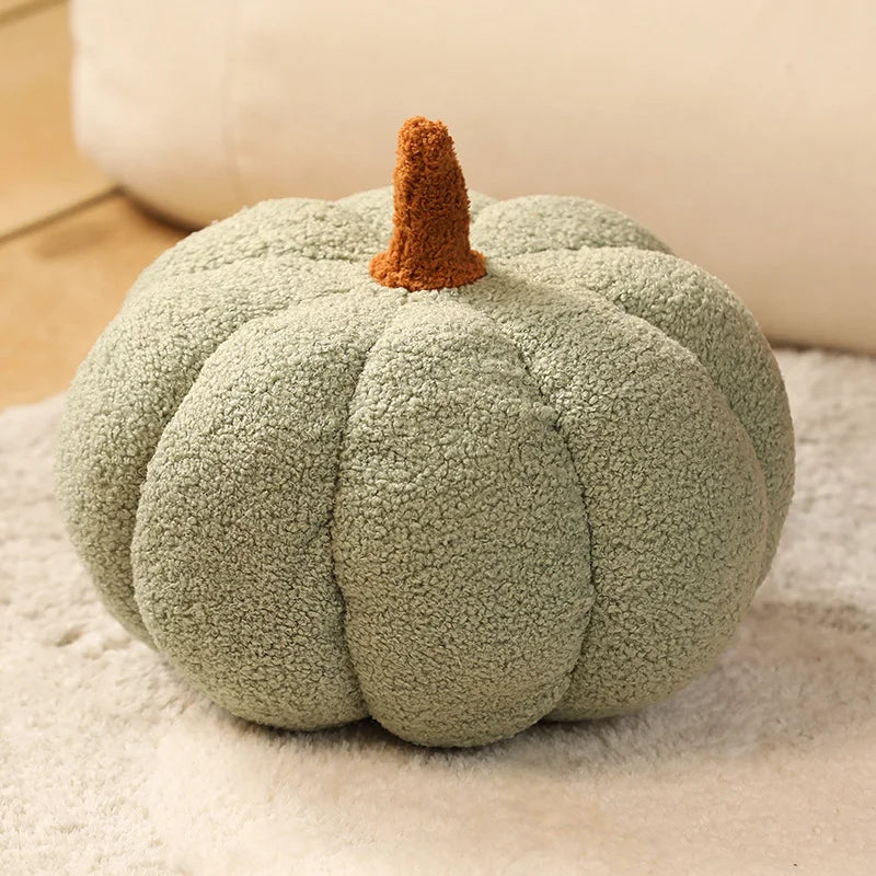 Vibrant orange pumpkin plush, 7.87 inch, for festive fall decor