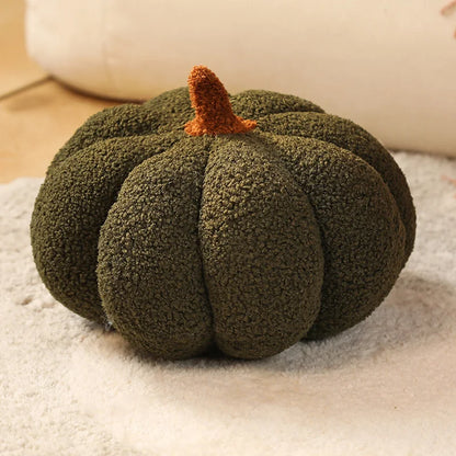 Decorative plush cushion, 7.87 inch pumpkin shape, for seasonal decor