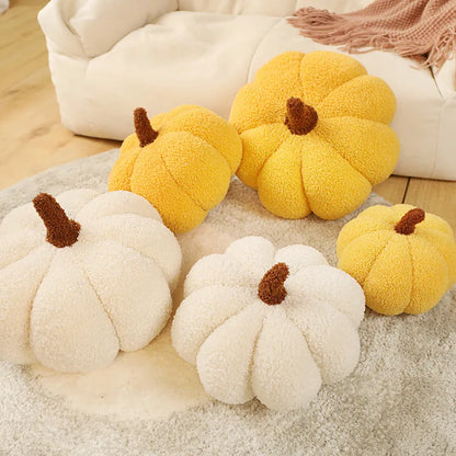 Plush decorative pumpkin, 7.87 inch, enhancing fall and Halloween decor