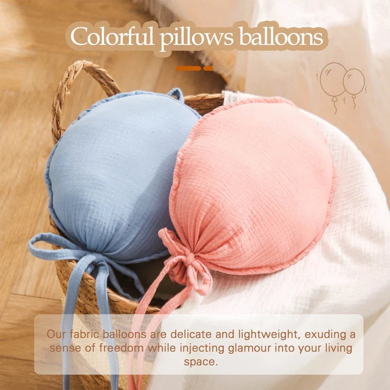 Cute pink cotton balloon pillow for children's room, a lovely baby photography prop