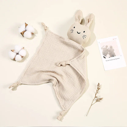 Cute cat doll comfort blanket for infants, made of organic cotton, perfect baby gift