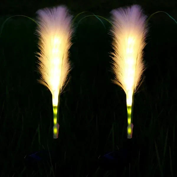Chic decorative reed-style outdoor lights for a stunning garden, patio, or landscape display.