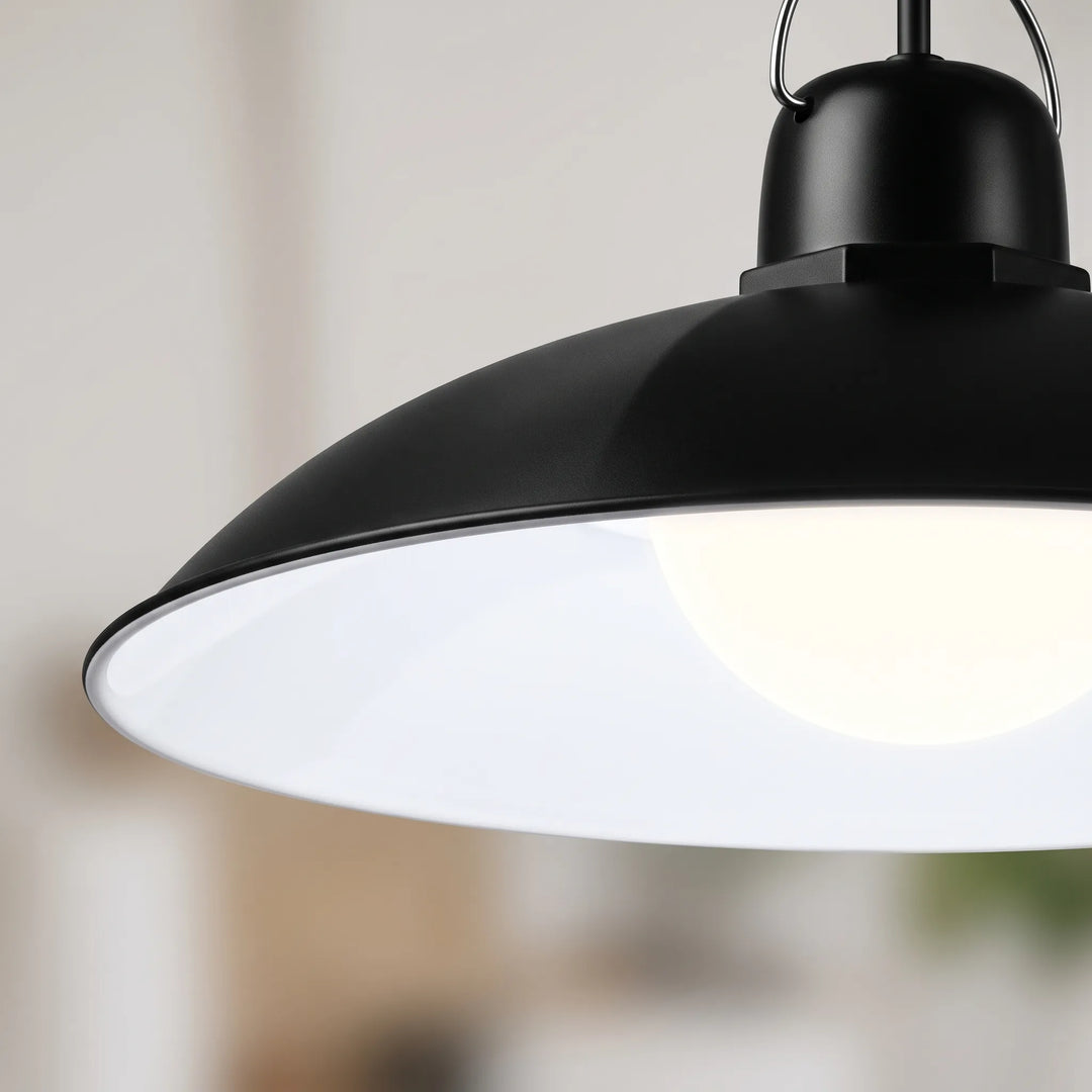 Weatherproof solar pendant lamp, remote controlled LED, perfect for outdoor garden, patio & shed illumination.