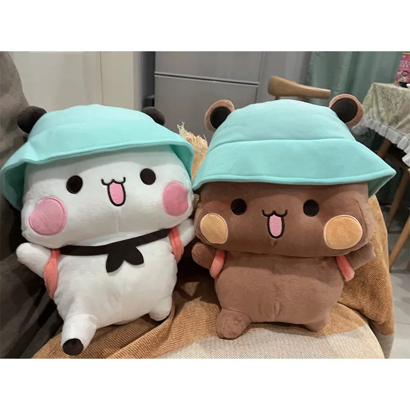Panda plush toy, a soft stuffed animal pillow for kids, ideal for cuddles and play.