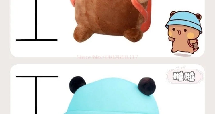 Sweet panda plush, a soft stuffed animal pillow, ideal for kids' imagination.