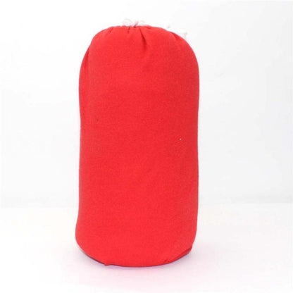 Detail of ergonomic support in a baby wrap carrier, ensuring infant's healthy hip development.