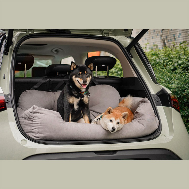 PawsRest unisex dog car seat bed for safe & comfy travel. Washable pet accessory for medium & large dogs.