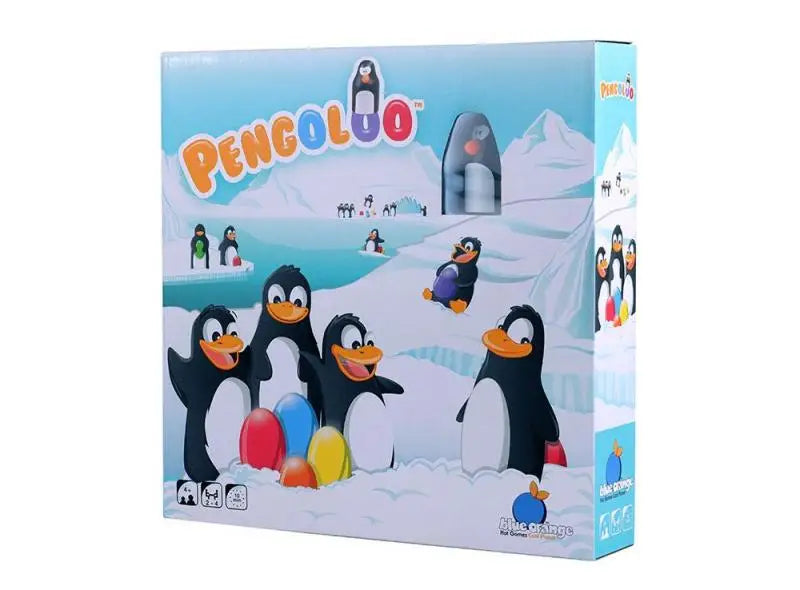Pengoloo game pieces: colorful wooden penguins and eggs, perfect for an engaging, plastic-free memory game.